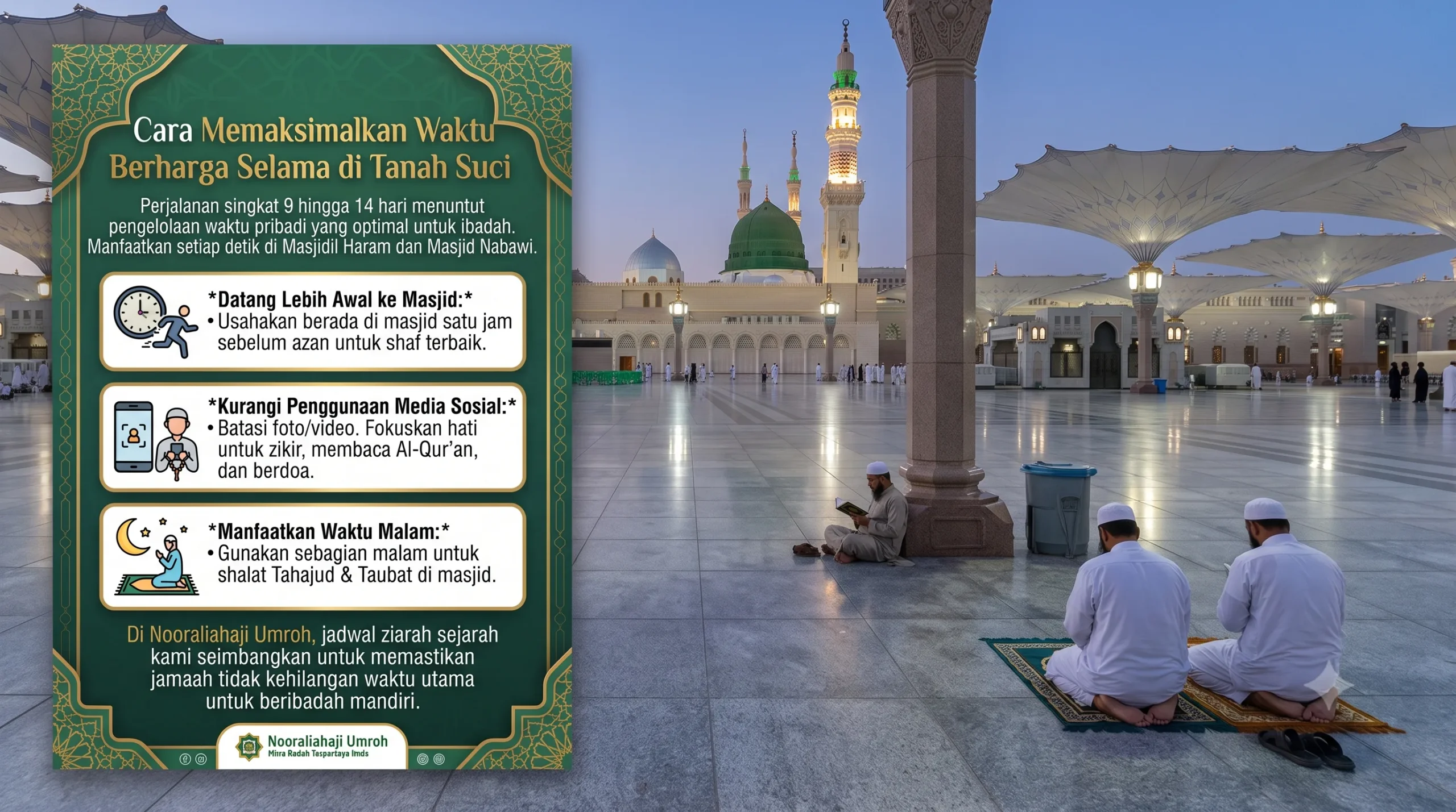 Cara Memaksimalkan Waktu Ibadah di Selasela Agenda Travel Umroh Anda